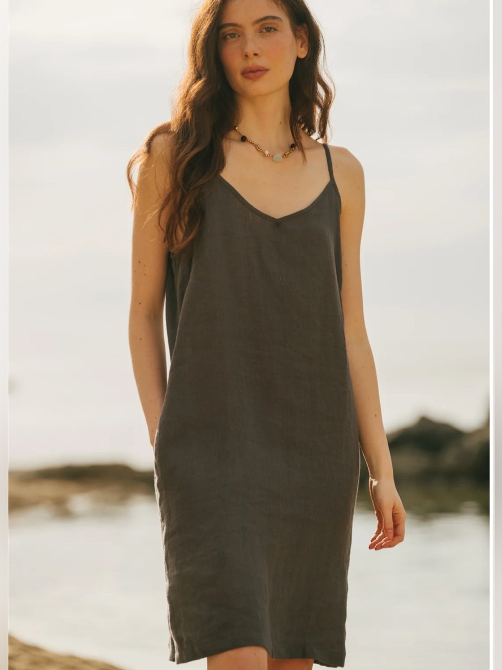 Zoe Slip Dress Linen XS